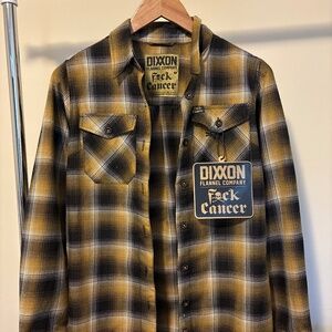 Dixxon women’s F*ck Cancer flannel women’s small